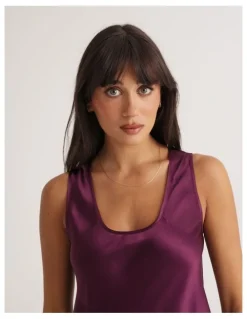 Love & Lustre Silk Mono Chemise in Merlot