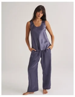 Love & Lustre Silk Mono Silk Camisole in Blue Manor
