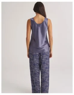 Love & Lustre Silk Mono Silk Camisole in Blue Manor