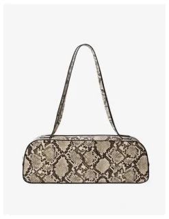Lustre & Sage Addie Baguette Bag - Snakeskin