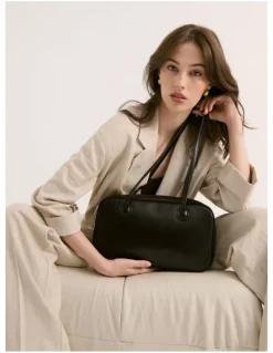 Lustre & Sage Brenna Shoulder Bag - Black