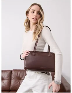 Lustre & Sage Brenna Shoulder Bag - Brown