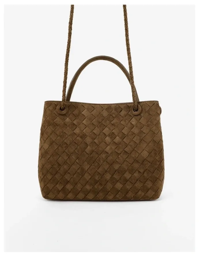Lustre & Sage Chantel Woven Multiway Handbag - Olive