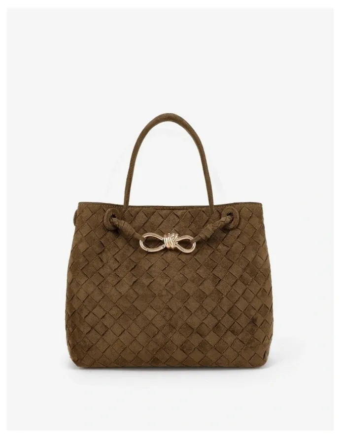 Lustre & Sage Chantel Woven Multiway Handbag - Olive