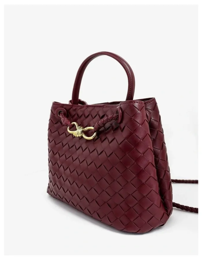 Lustre & Sage Chantel Woven Multiway Handbag - Burgundy