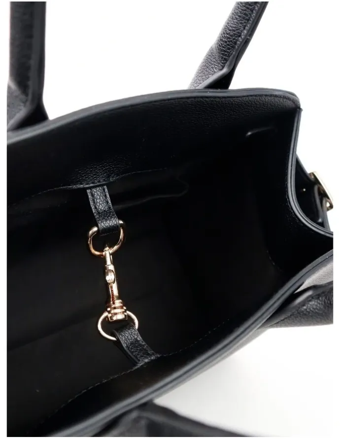 Lustre & Sage Clemence Medium Tote Bag - Black