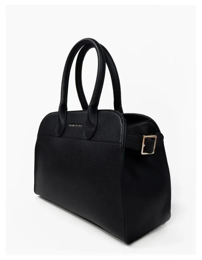 Lustre & Sage Clemence Medium Tote Bag - Black