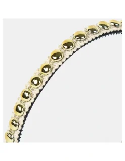 Lustre & Sage Elaine Stud Skinny Headband - White