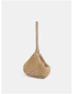 Lustre & Sage Jada Diamante Wristlet Bag - Gold