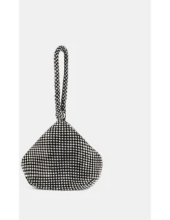 Lustre & Sage Jada Diamante Wristlet Bag - Black