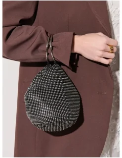 Lustre & Sage Jada Glomesh Evening Bag - Black