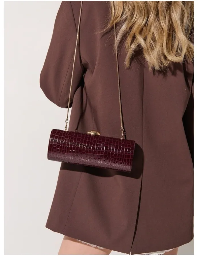 Lustre & Sage Karina Evening Clutch Bag - Wine