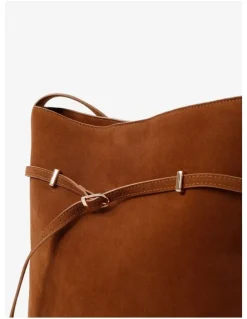 Lustre & Sage Leonie Belt Bucket Bag - Tan