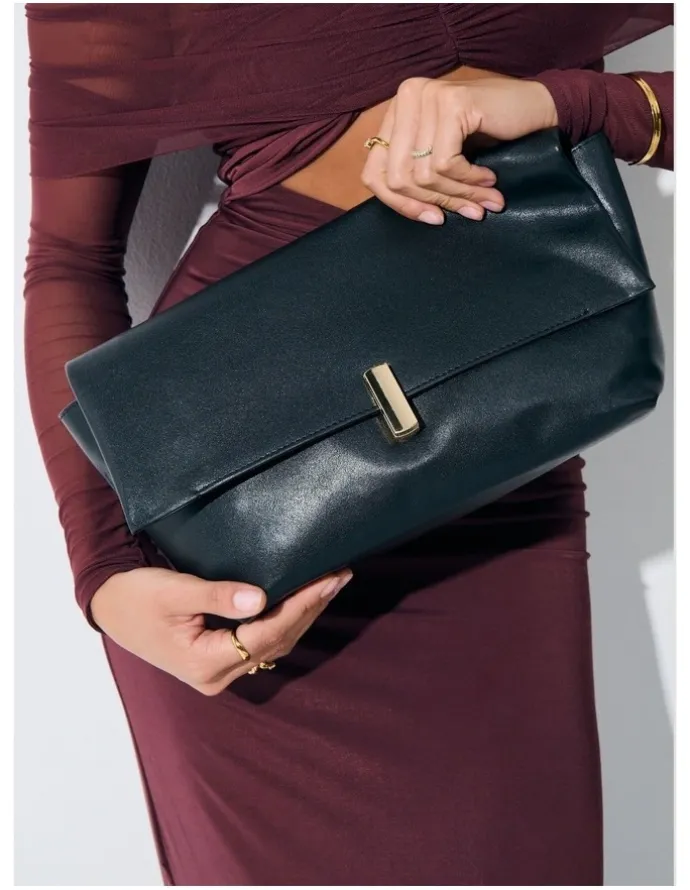 Lustre & Sage Nova Clutch Bag - Black