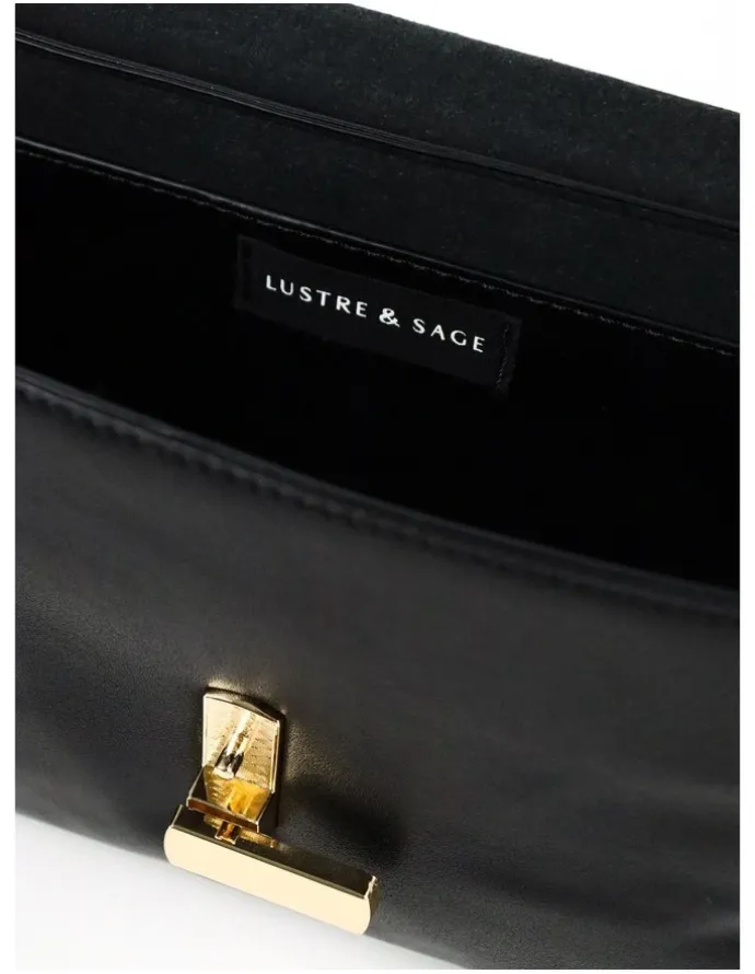 Lustre & Sage Nova Clutch Bag - Black