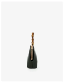 Lustre & Sage Palmier Bamboo Handle Handbag - Green