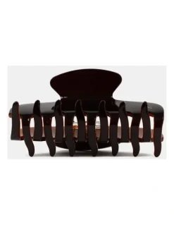 Lustre & Sage Petite Hair Claw Clip - Brown