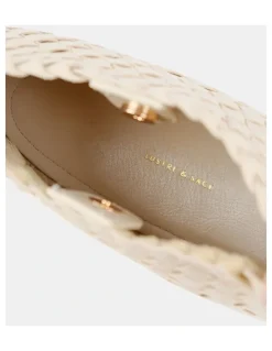 Lustre & Sage Roselle Woven Shoulder Bag - Ivory