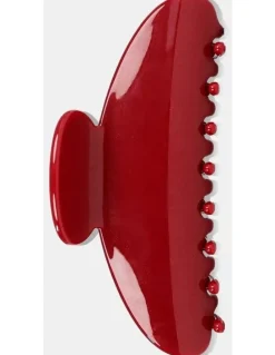 Lustre & Sage Ruby Hair Claw Clip - Red