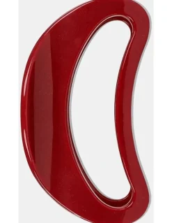 Lustre & Sage Ruby Oval Hair Claw Clip - Red