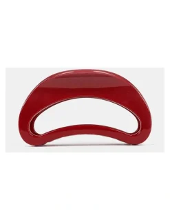 Lustre & Sage Ruby Oval Hair Claw Clip - Red