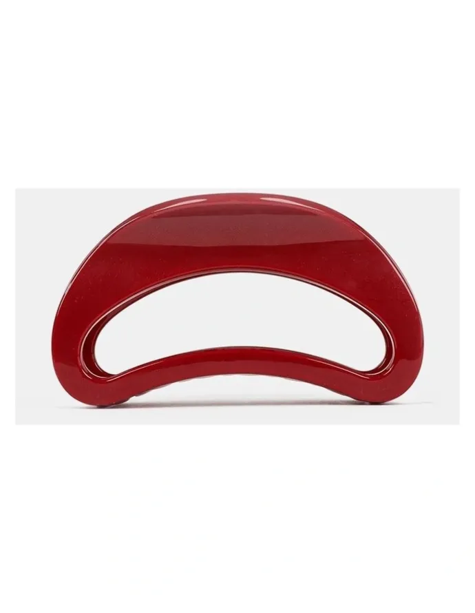 Lustre & Sage Ruby Oval Hair Claw Clip - Red
