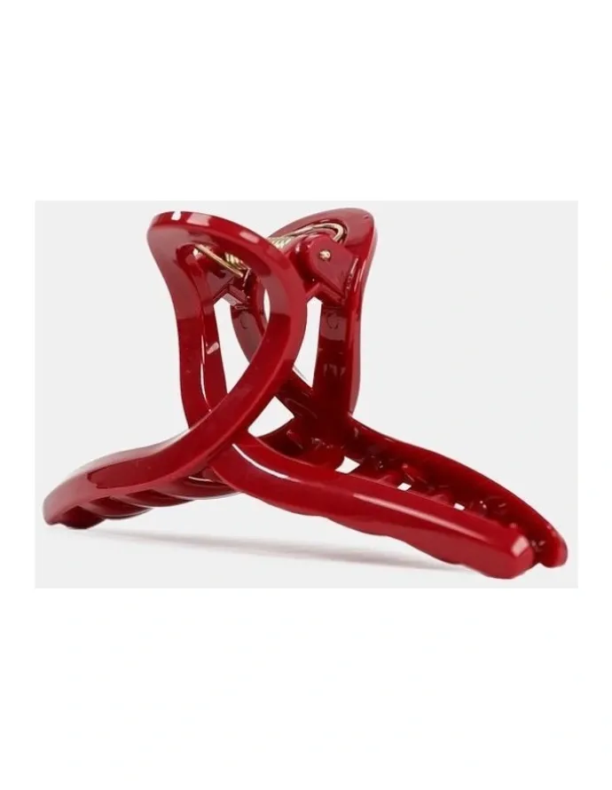 Lustre & Sage Ruby Twist Hair Claw Clip - Red