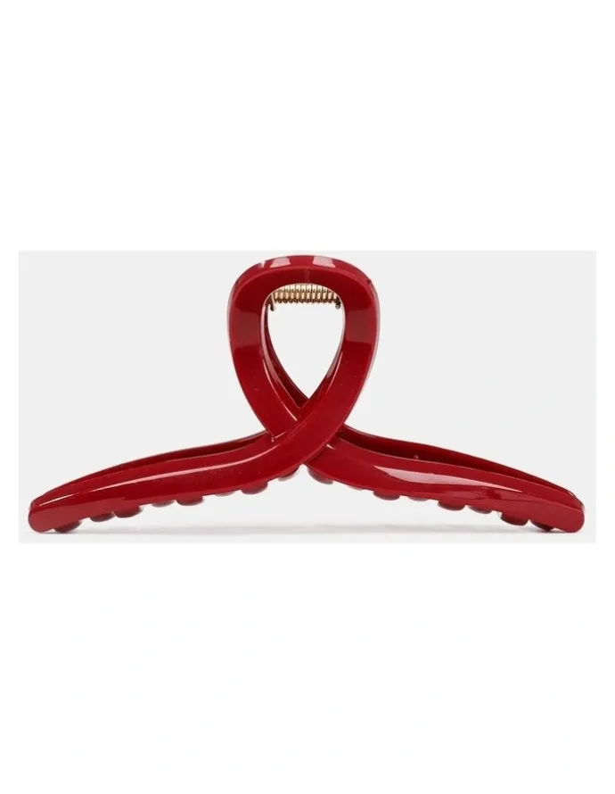 Lustre & Sage Ruby Twist Hair Claw Clip - Red