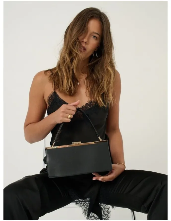Lustre & Sage Solene Top Handle Handbag - Black