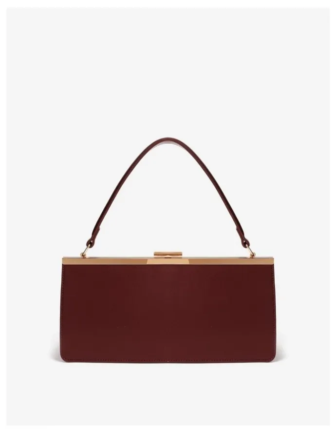Lustre & Sage Solene Top Handle Handbag - Burgundy