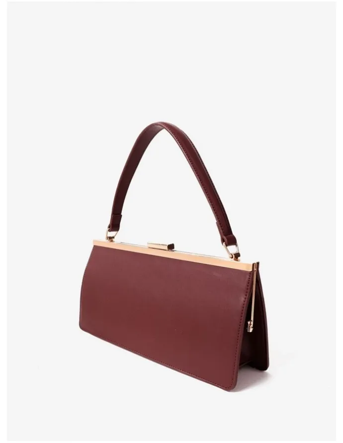 Lustre & Sage Solene Top Handle Handbag - Burgundy