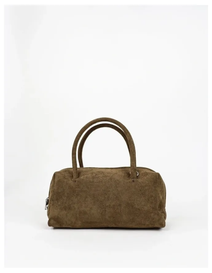 Lustre & Sage Tory Suede Crossbody Bag - Olive