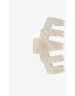 Lustre & Sage Transparent Acrylic Hair Claw Clip - White