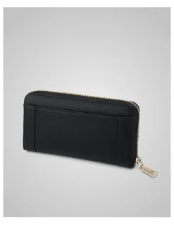 Madison Accessories Abigail Zip Around Open Style Clutch Wallet in Black