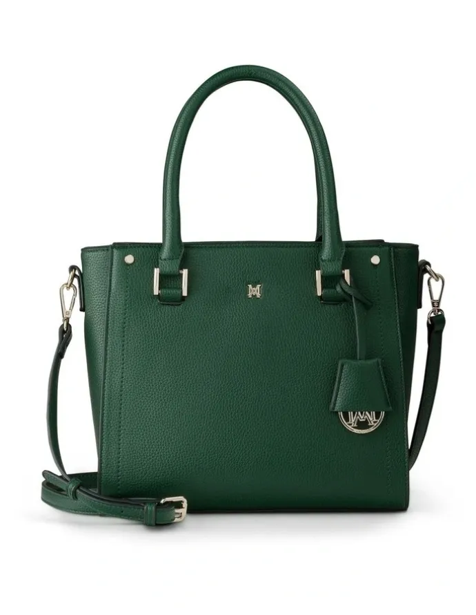 Madison Accessories Angie Medium 3 Compartment Satchel Bag in Forest
