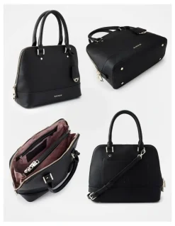 Madison Accessories Grace Satchel, Wallet & Mini Coinpurse Giftbox in Black