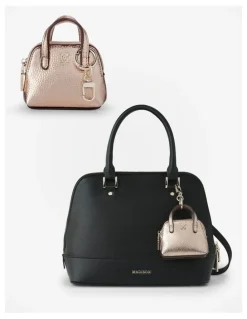 Madison Accessories Grace Satchel, Wallet & Mini Coinpurse Giftbox in Black