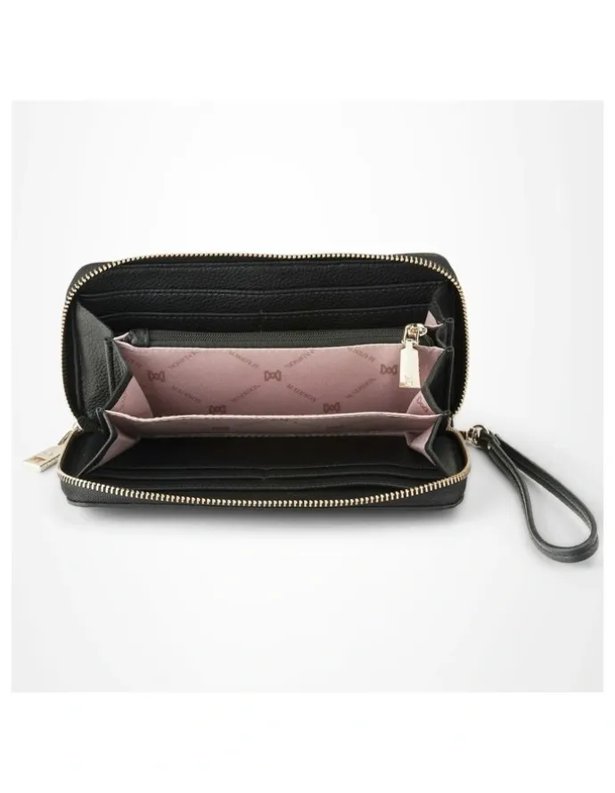 Madison Accessories Harlow Zip Around Clutch Wallet in Blue