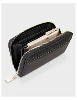 Madison Accessories Miley Medium Ziparound Wallet in Black