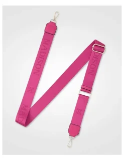 Madison Accessories Monica Camera Crossbody Bag With Monogram Strap in Hot Pink