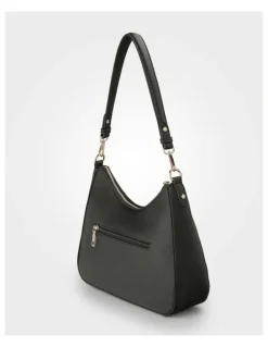 Madison Accessories Rory Large Hobo Shoulder Bag in Black