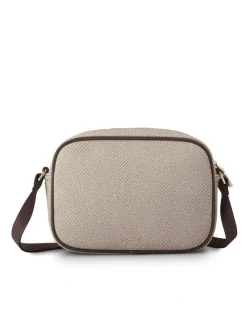Madison Accessories Roxanne Small Camera Crossbody Bag with Front Zip Pocket in Chocolate Mix