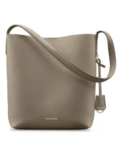 MAISON de SABRÉ The Bucket Soft Leather Tote in Cashmere Matcha