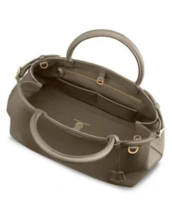 MAISON de SABRÉ The Large Palais Leather Top Handle Bag in Cashmere Clay