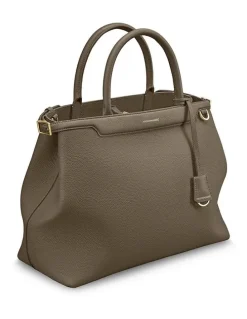 MAISON de SABRÉ The Large Palais Leather Top Handle Bag in Cashmere Clay
