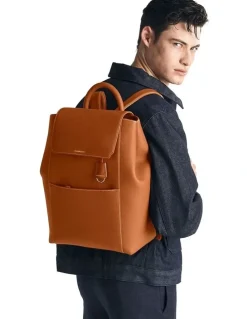 MAISON de SABRÉ The Large Soft Leather Backpack in Pecan Brown