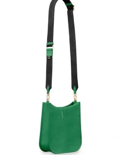 MAISON de SABRÉ The Leather Saddle Bag in Emerald Green