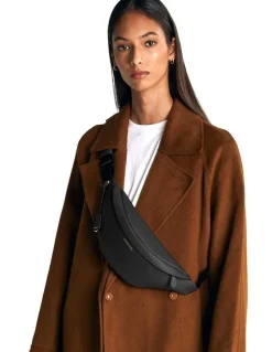 MAISON de SABRÉ The Leather Sling Bag in Black Caviar