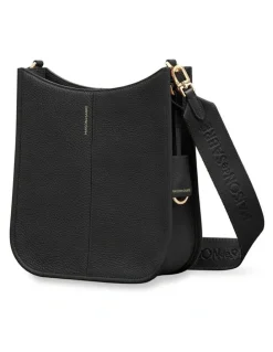 MAISON de SABRÉ The Leather Saddle Bag in Black Caviar