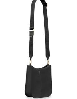 MAISON de SABRÉ The Leather Saddle Bag in Black Caviar